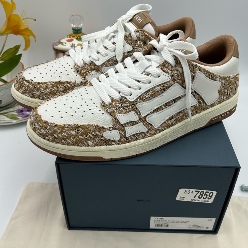 Men’s AMIRI BOUCLE SKEL low top sneakers size 46